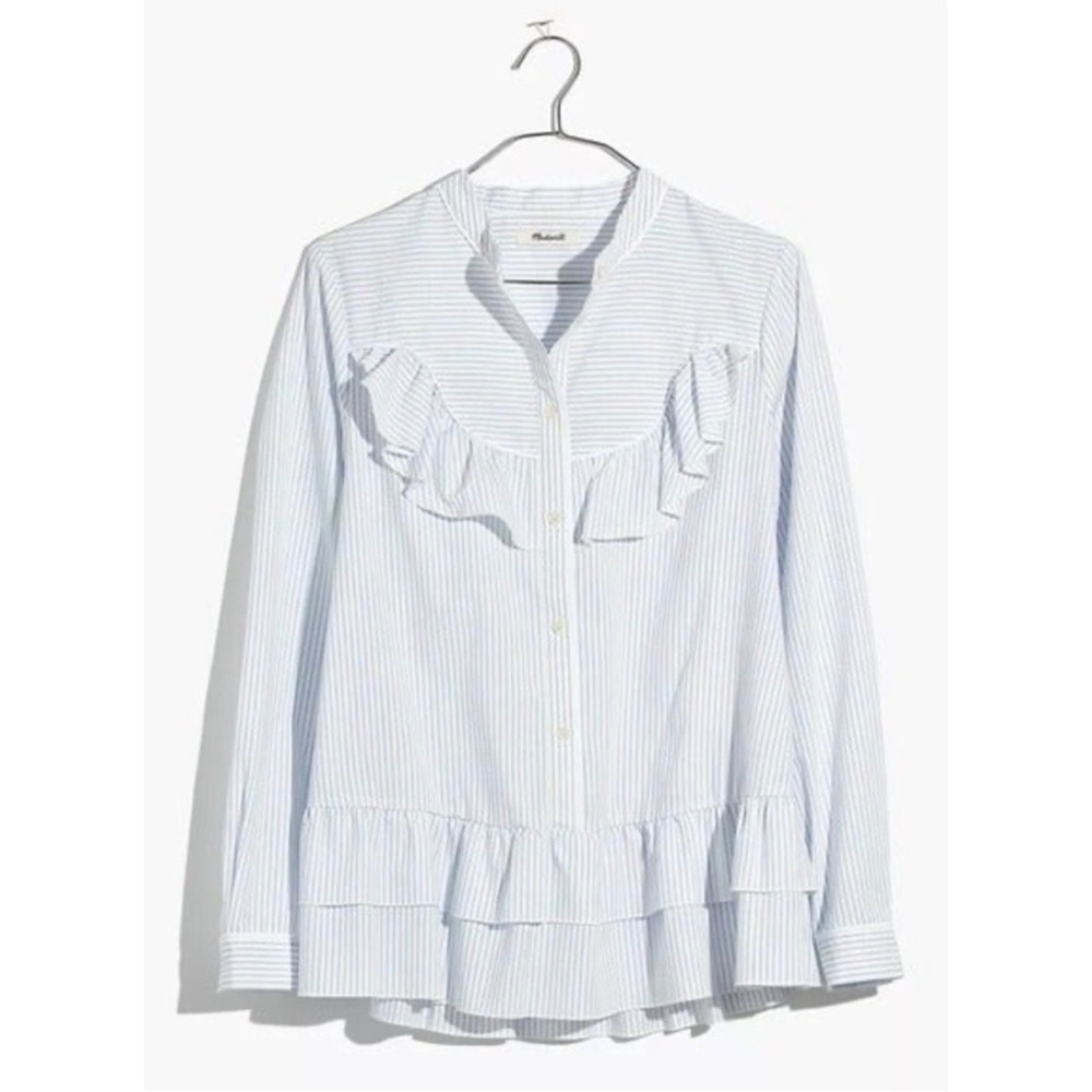 Madewell Karen‎ Walker Annie Ruffle Peplum Blouse Romantic Cottagecore Modest
